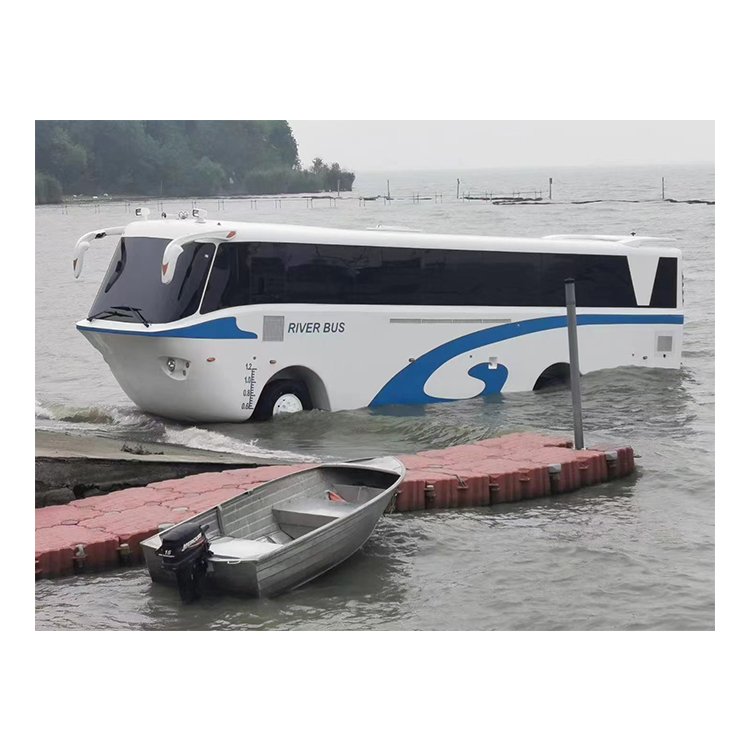 China Popular Brand Diesel LHD Fairly Luxury Tour Coaches Amphibious Bus Boat for Sightseeing